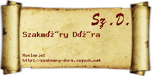 Szakmáry Dóra névjegykártya