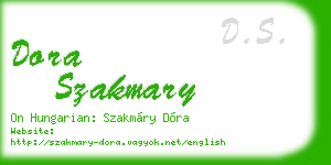dora szakmary business card